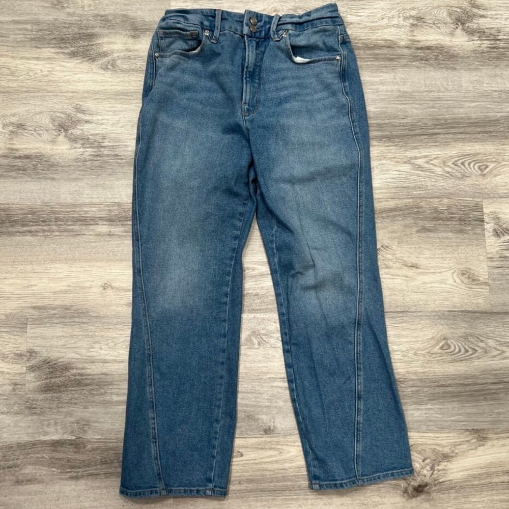 ⛱️🔥Good American - Blue Twisted Seam Straight Jeans - 12